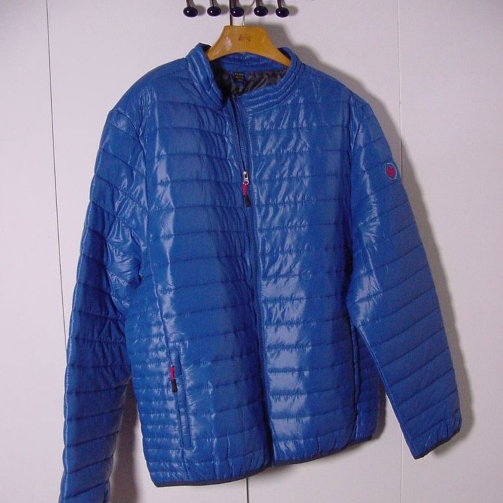 Vtg Swiss Cross Rare Blue Puffer Jacket Sz 5XLT Like New